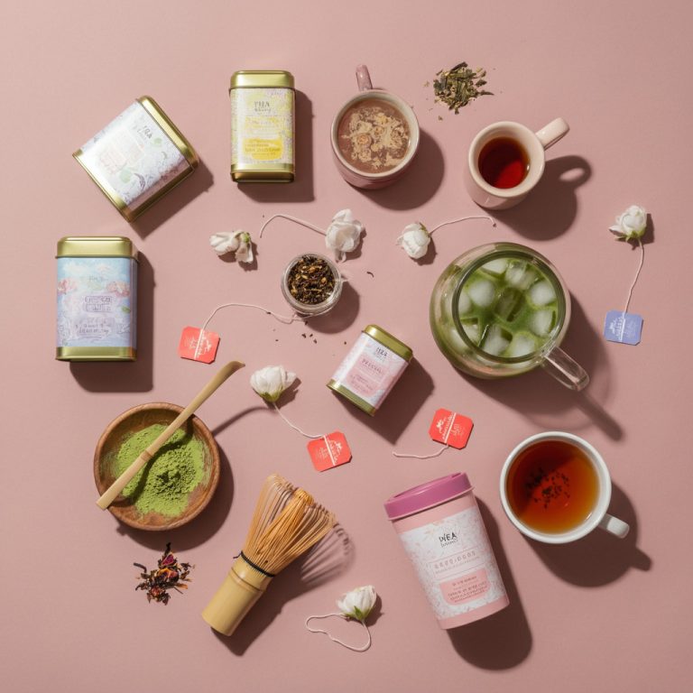 Assortment of Teas on a Flat Lay Photo