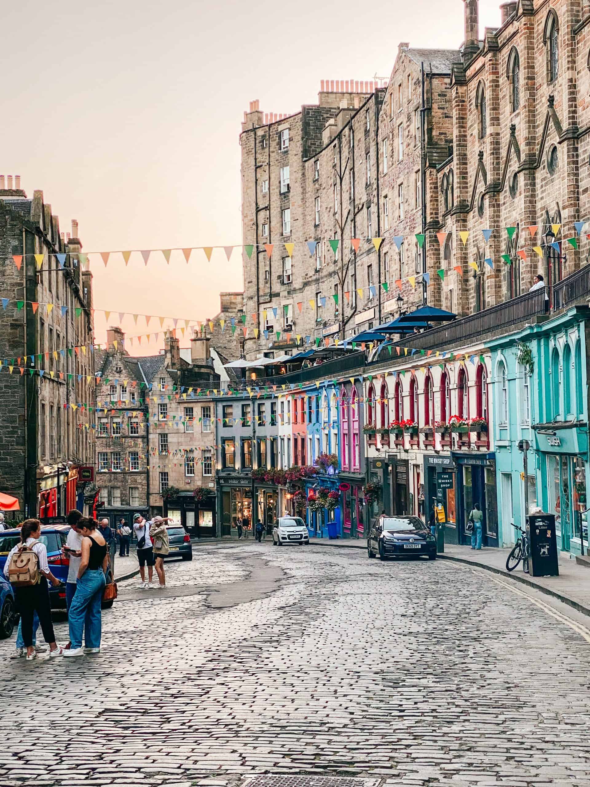Victoria Street in Edinburgh, Scotland