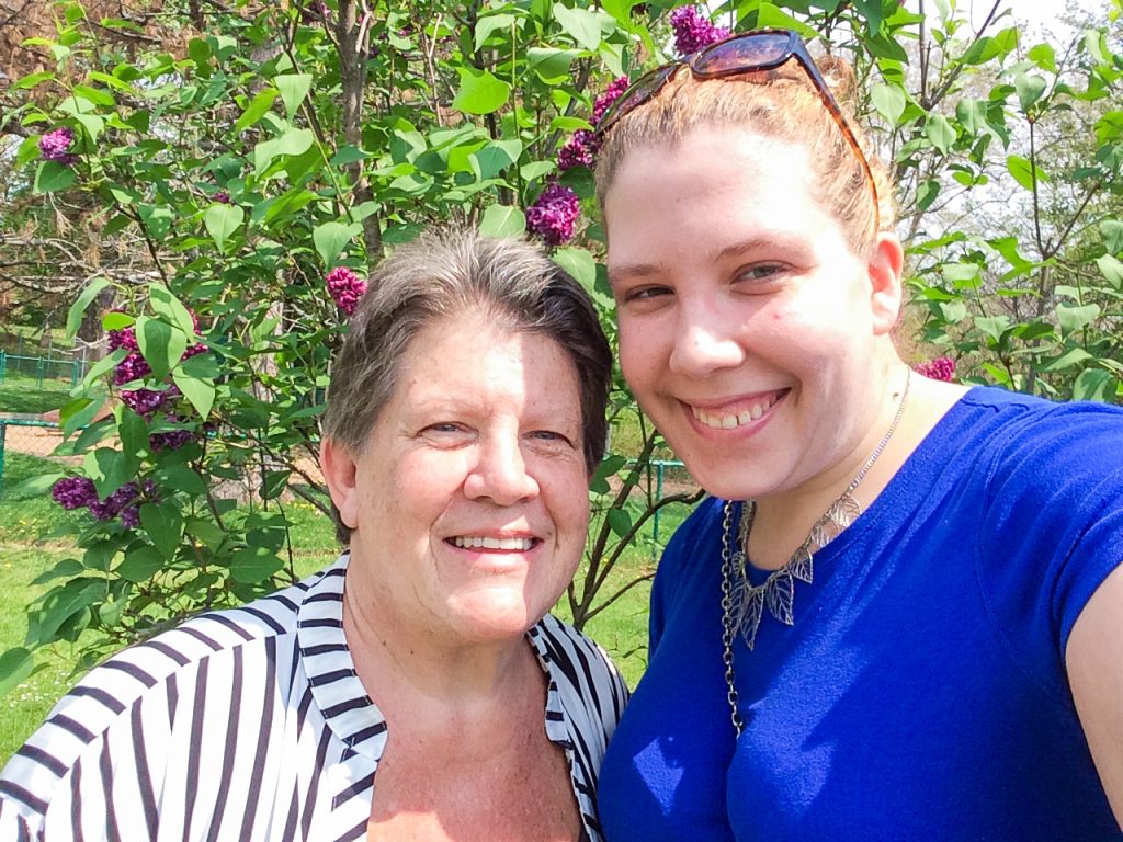 Mom & author at the Rochester Lilac Festival 