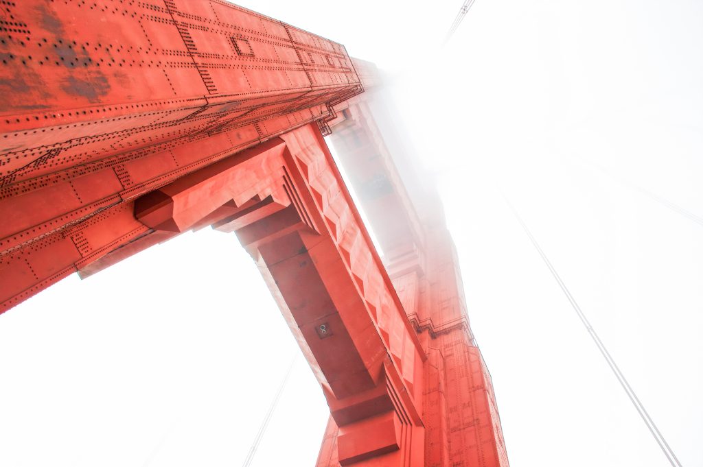 Golden Gate Bridge with the fog