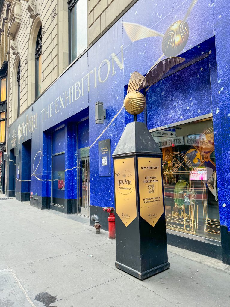 Outside Harry Potter Exhibition in NYC