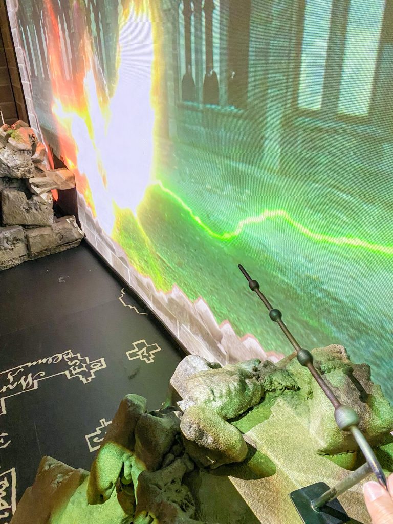 Interactive final battle with the elder wand at the Harry Potter Exhibition in NYC
