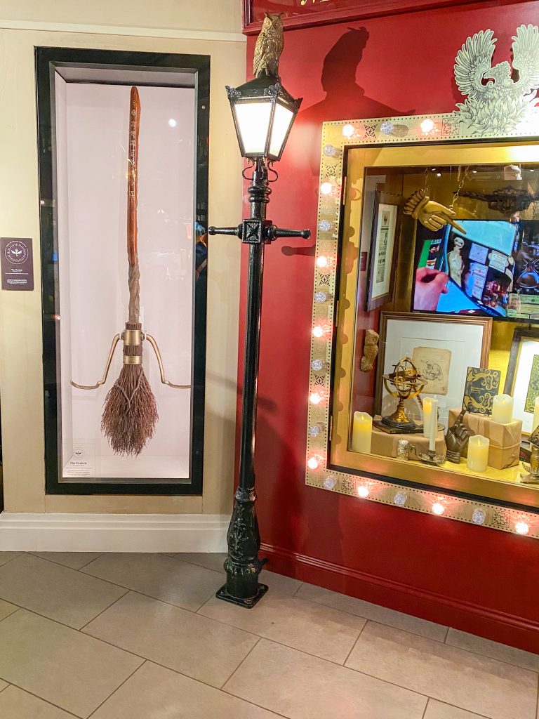 Firebolt prop at the Harry Potter Store in NYC