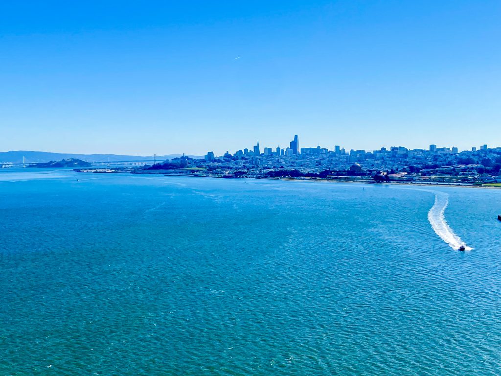 View of San Francisco from the Golden Gate Bridge