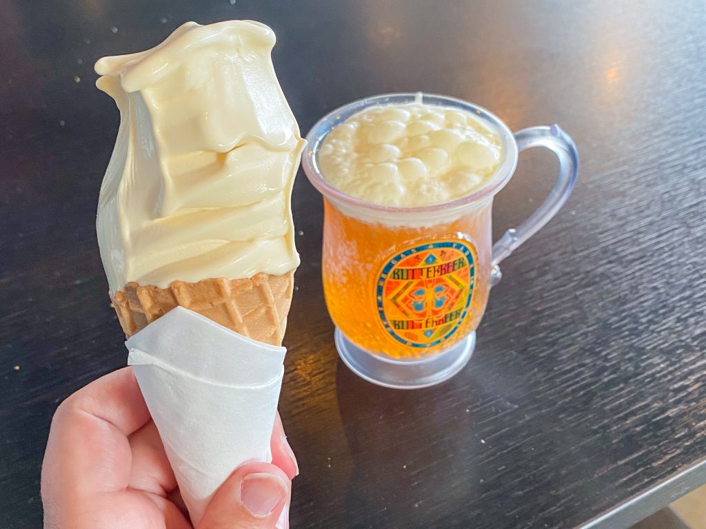 Butterbeer Ice Cream and Butterbeer at the Warner Bros. Studio Tour in London
