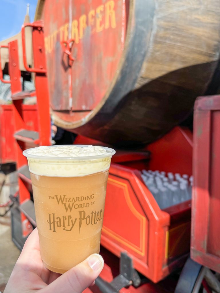 Frozen Butterbeer outside from the vendors at Universal Orlando